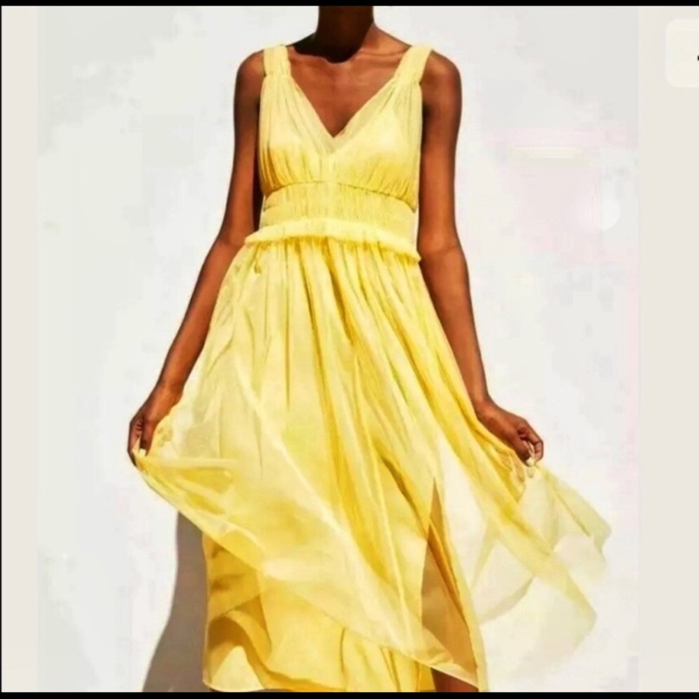 Zara yellow tulle dress (Small)